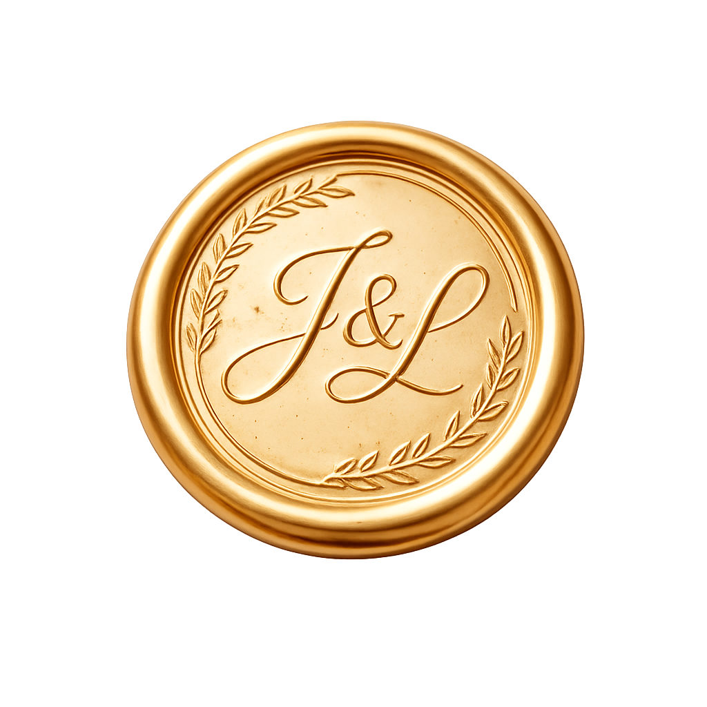 Sello de cera con iniciales